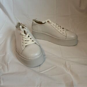 Vagabond Platform Leather Sneakers Womens Size 8 Zoe White Chunky Y2K Luxe